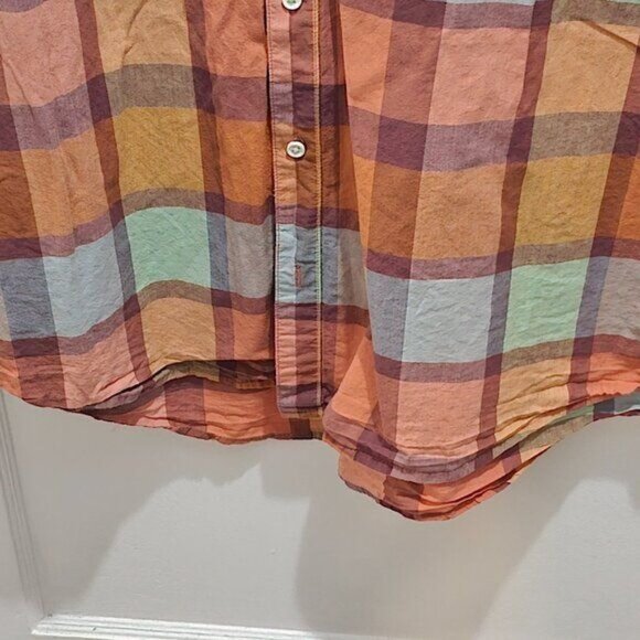 Free Assembly Casual Short Sleeve Button Shirt - Plaid - XXL - Picture 5 of 10